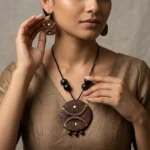 Terra-Cotta Heritage Medallion & Earring Set