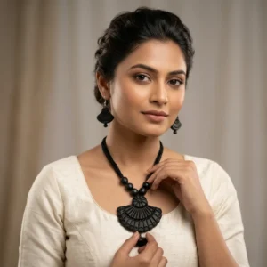 Noir Black Earth Terracotta Jewelry Set