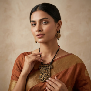 Radha-Sam Nakshi Terracotta Necklace Set