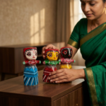 Hand-Carved Wooden 7cm Kalinga Trio