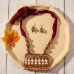Raktelis Warli Bamboo Heritage Set — Real Bamboo Colle… - Real Bamboo, Carved Wood Beads, Woven Cotton Cord (view 3)