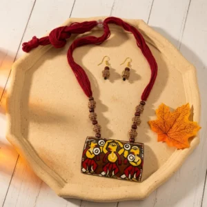 Patryva Folk Art Bamboo Heritage Set — Real Bamboo Col… - Real Bamboo, Carved Wood Beads, Woven Cotton Cord