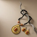 Kalkzora Teardrop Bamboo Heritage Set — Real Bamboo Co… - Real Bamboo, Carved Floral Wood Beads, Cotton Cord (view 2)