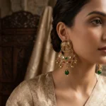 Gajvora Kundan Heritage Chaandbali — Gold-Plated Base… - Gold-Plated Base Metal, Kundan Stones (view 4)