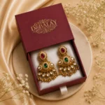 Marvyra Kundan Heritage Drop Earrings — Gold-Plated B… - Gold-Plated Base Metal, Kundan Stones, Seed Pearls (view 5)