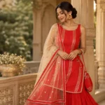 Chakzora Crimson Kundan Pearl Studs — Gold-Plated Base… - Gold-Plated Base Metal, Kundan Stones, Seed Pearls (view 4)
