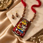 Dharvante Devi Bamboo Heritage Artifact — REAL bamboo… - REAL bamboo, Boho Botanical Necklace, Carved Wood Beads, Cotton Cord (view 2)