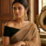 Meenyra Kundan Heritage Drop Earrings — pure Base Meta… - pure Base Metal, Embedded with Kundan work and gold-finished earrings (view 5)