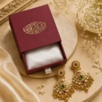 Novastry Kundan Heritage Earrings — Pure Base Metal Co… - Pure Base Metal, Embedded with Kundan work and enamel (view 4)