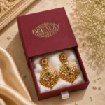 Novastry Kundan Heritage Earrings — Pure Base Metal Co… - Pure Base Metal, Embedded with Kundan work and enamel (view 5)