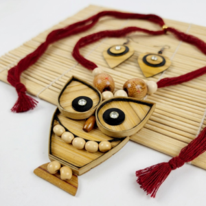 Ulukvante Bamboo Botanical Artifact Set — Real Bamboo… - Real Bamboo, Natural Wood Beads, Woven Cotton Cord (view 2)